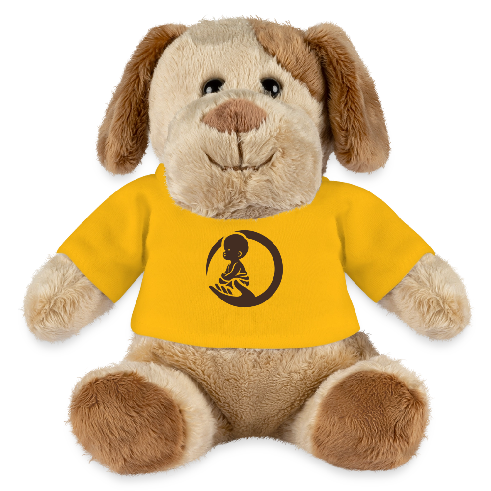 Little Marabous® MiniFeet Hund Helge – Kuschelfreund mit Herz - sun yellow