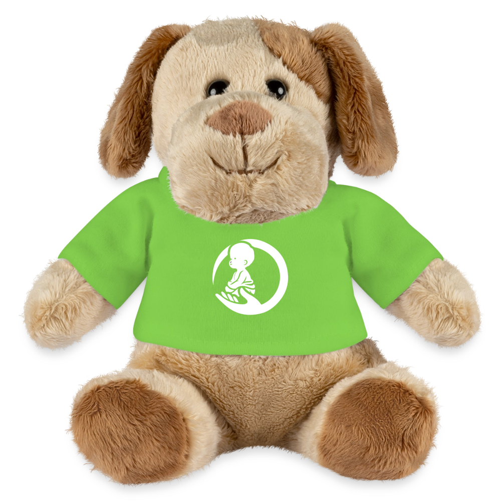 Little Marabous® MiniFeet Hund Helge – Kuschelfreund mit Herz - light green