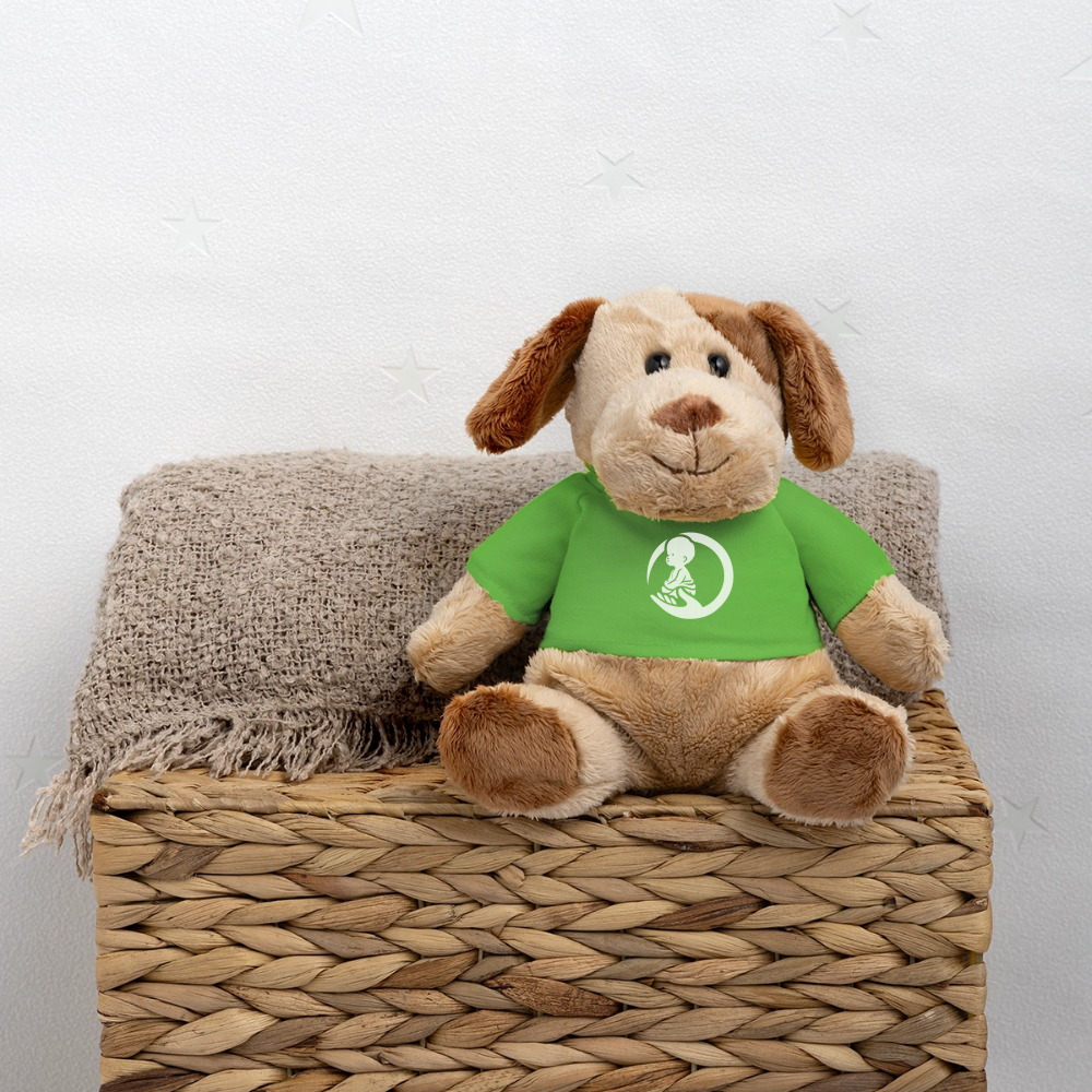Little Marabous® MiniFeet Hund Helge – Kuschelfreund mit Herz - light green