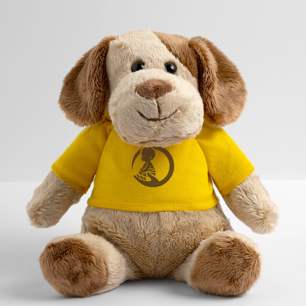 Little Marabous® MiniFeet Hund Helge – Kuschelfreund mit Herz - sun yellow