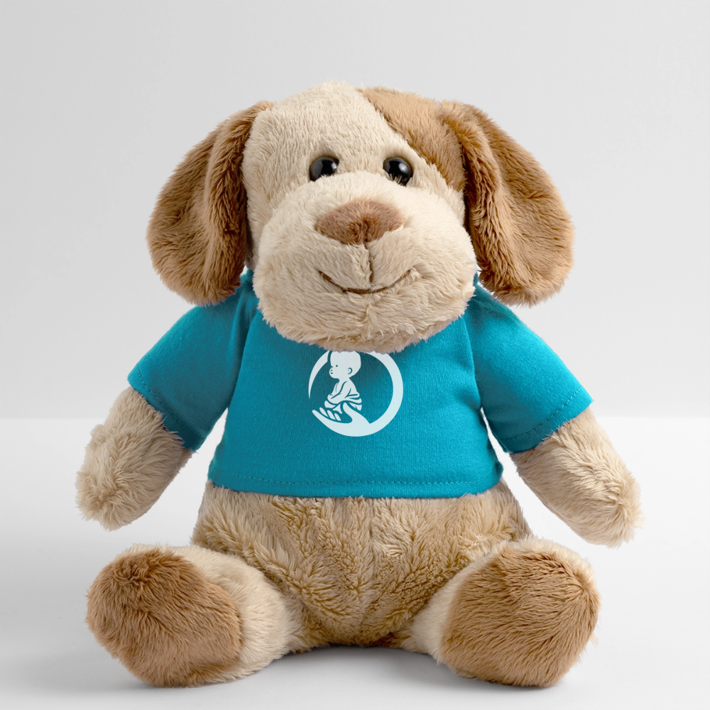 Little Marabous® MiniFeet Hund Helge – Kuschelfreund mit Herz - atoll blue