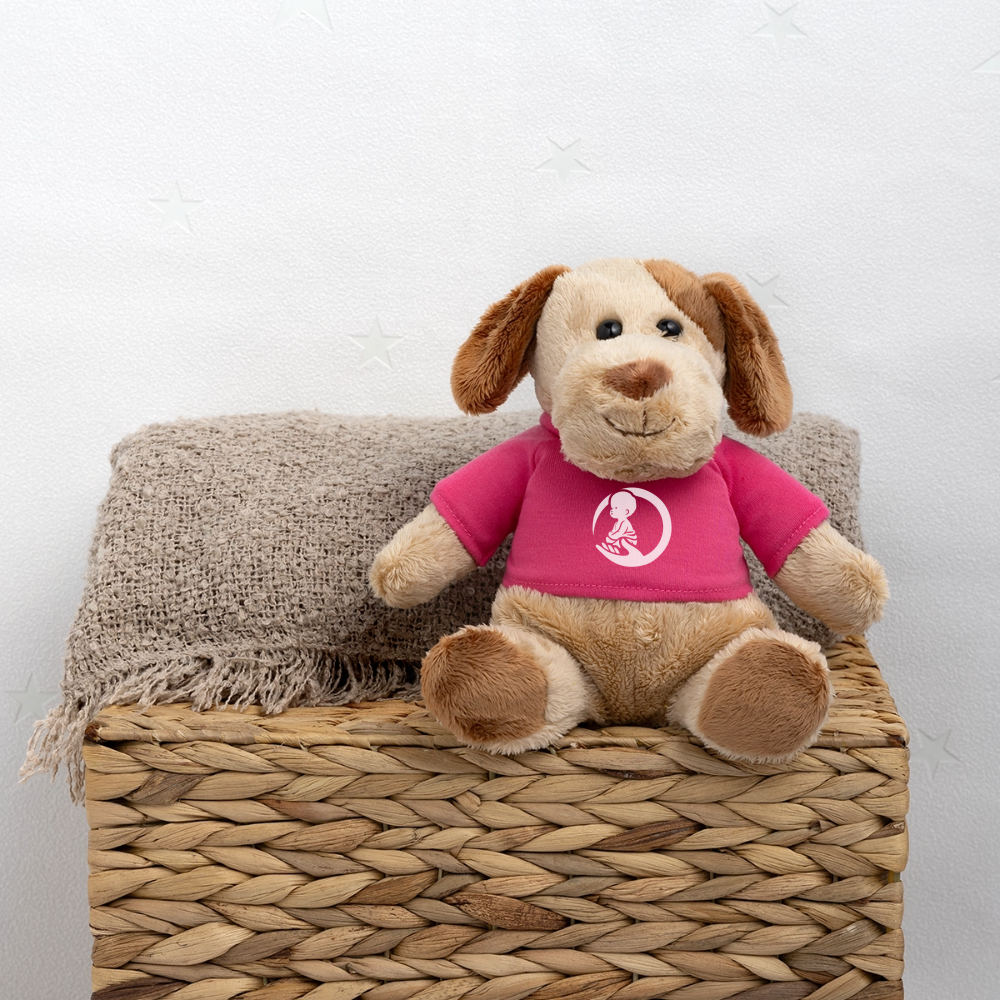 Little Marabous® MiniFeet Hund Helge – Kuschelfreund mit Herz - pink