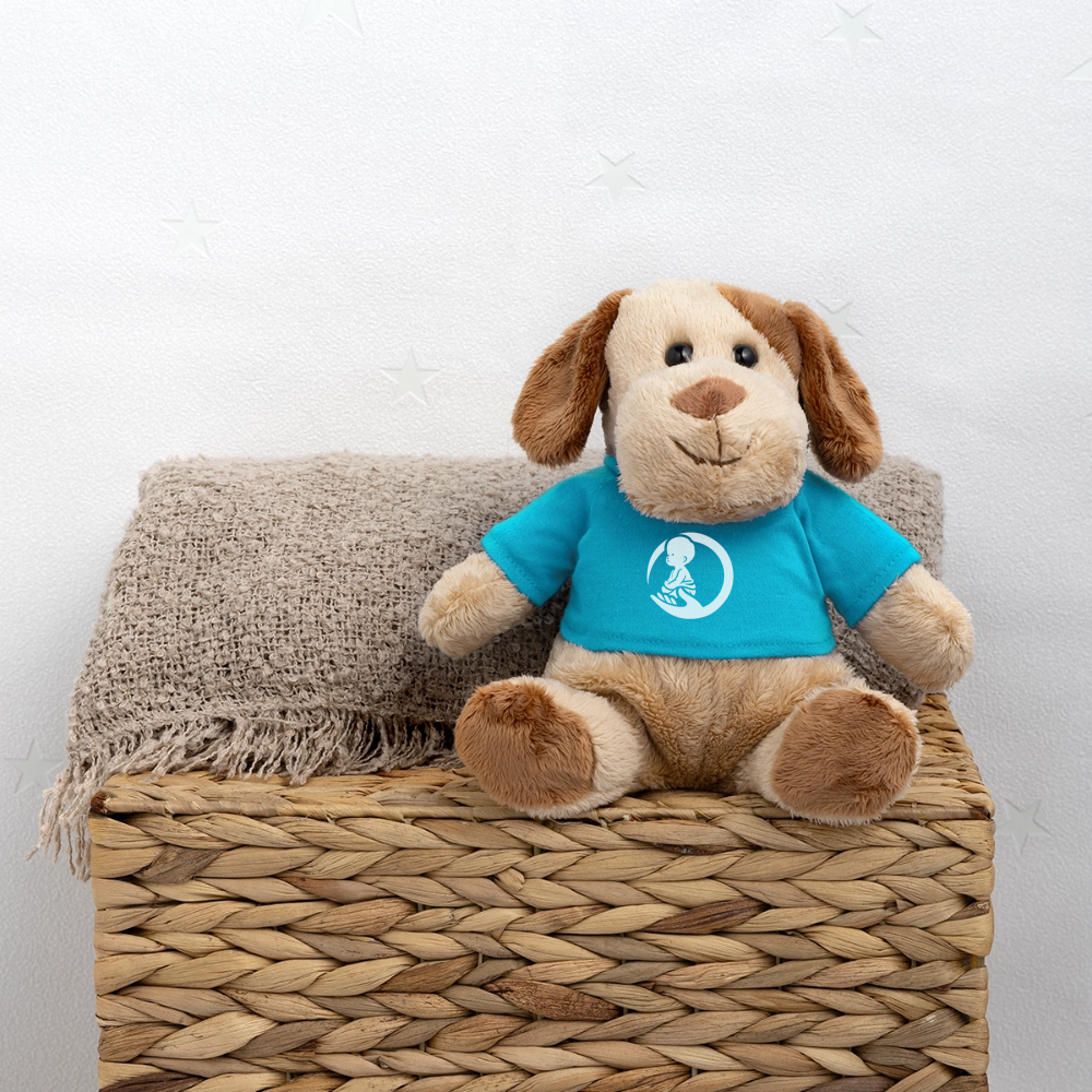 Little Marabous® MiniFeet Hund Helge – Kuschelfreund mit Herz - atoll blue