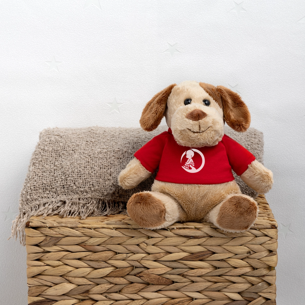 Little Marabous® MiniFeet Hund Helge – Kuschelfreund mit Herz - red